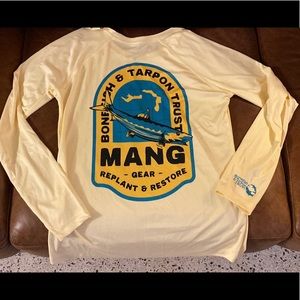 MANG Mangrove Restoration Bonefish Tarpon Trust sun shirt women medium yellow